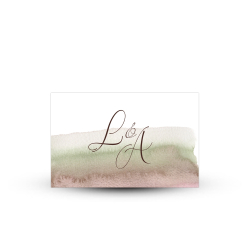 Invitation repas couleurs naturelles collection Eucalyptus à l'aquarelle