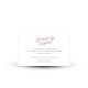 Carton supplémentaire invitation repas mariage, collection Eucalyptus aquarelle