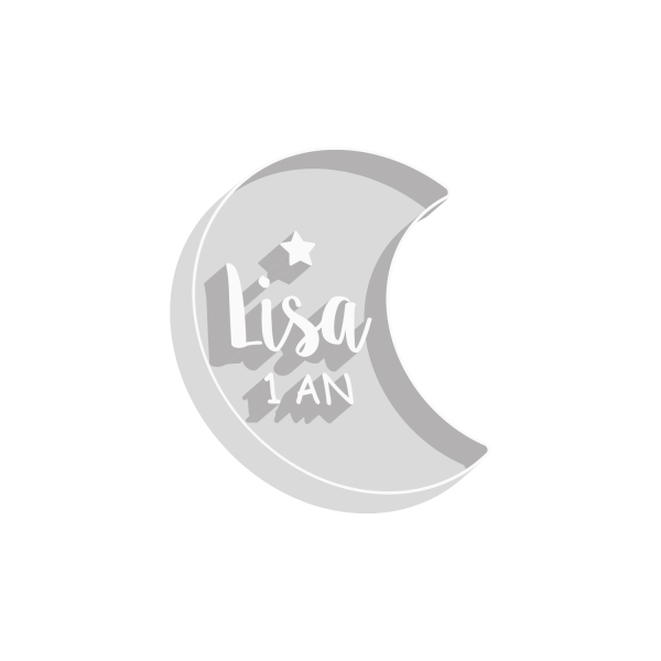 Emporte-pièce anniversaire lune biscuits personnalisés enfant