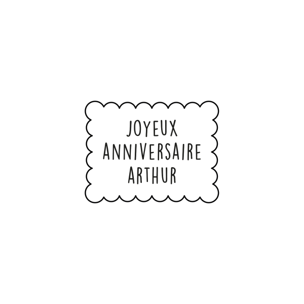 Sablés personnalisés anniversaire forme petit lu avec prénom