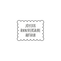 Sablés personnalisés anniversaire forme petit lu avec prénom