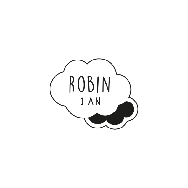 Cookie cutter personnalisé anniversaire enfant nuage