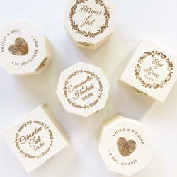 Porte alliances personnalisé avec prénoms et date mariage Provence