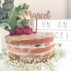 Cake topper personnalisé prénom enfant gâteau anniversaire