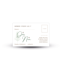 RSVP mariage nature thème forêt