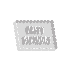 Emporte-pièce anniversaire happy birthday forme petit lu