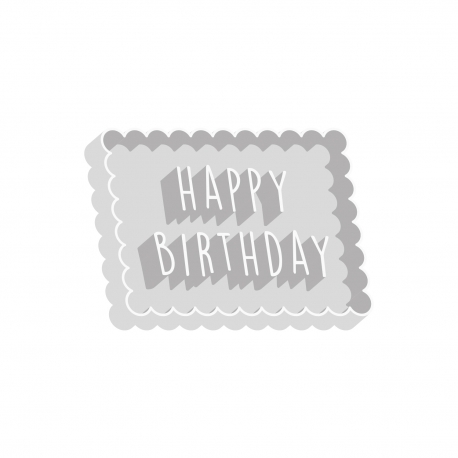 Emporte-pièce anniversaire happy birthday forme petit lu