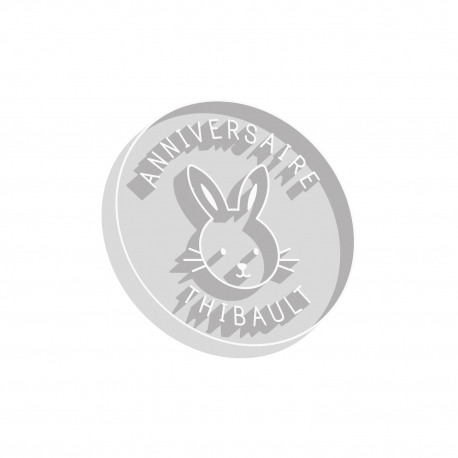 Emporte-pièce lapin anniversaire prénom