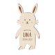 Faire-part baptême original modèle bunny en bois