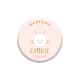 Magnet rose lapin personnalisable pour baptême