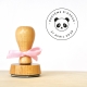Tampon rond tête de panda personnalisable