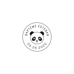Emporte-pièce pour baptême en forme de panda