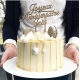 Cake topper personnalisé joyeux anniversaire calligraphie