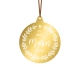 Boule de Noël en plexiglas doré avec prénom décoration sapin
