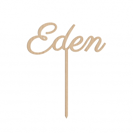 Cake topper personnalisé prénom calligraphie anniversaire baptême