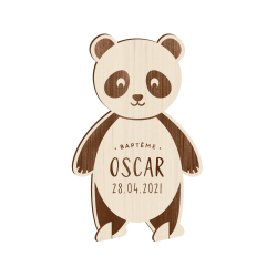 Faire-part baptême original panda