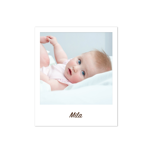 Faire-part baptême avec photo modèle renard en kit