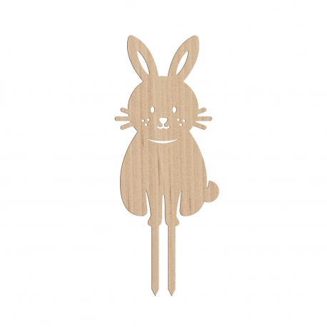 Cake topper lapin thème anniversaire baptême