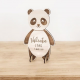 Faire-part naissance original panda en bois