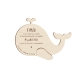 Invitation anniversaire originale en 3D baleine en bois