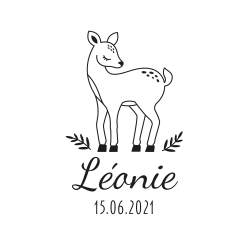 Tampon personnalisé naissance faon