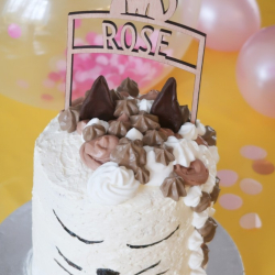 Cake topper anniversaire personnalisé chat