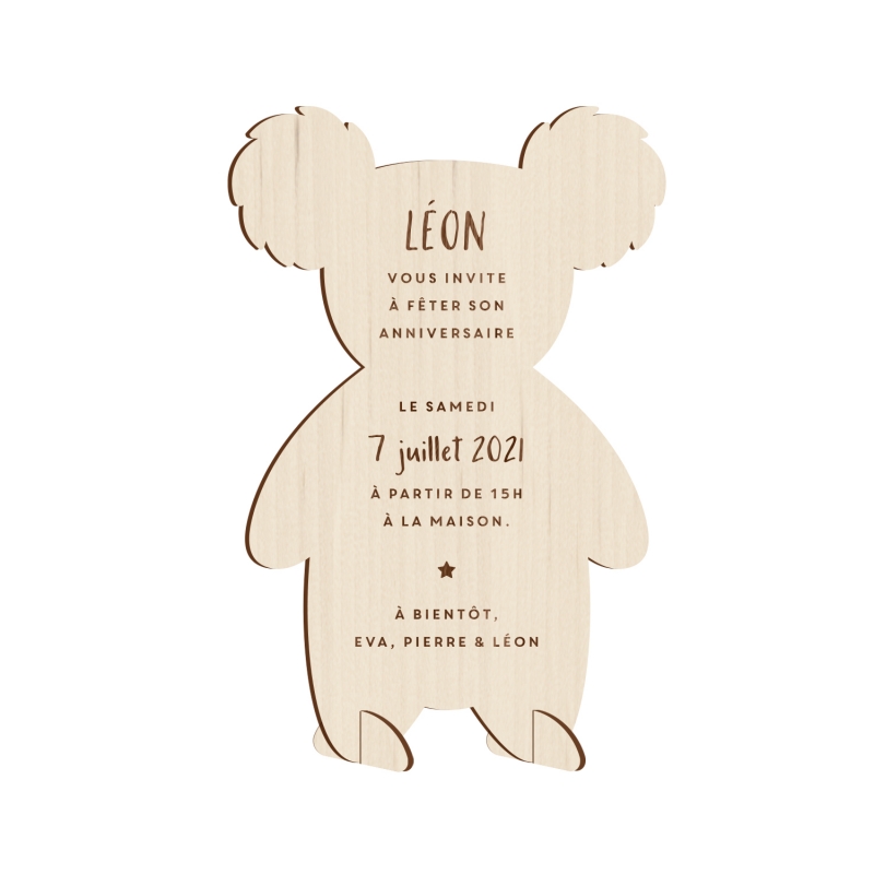 Carte d'anniversaire koala mignon koala 147 mm x 147 mm : :  Fournitures de bureau