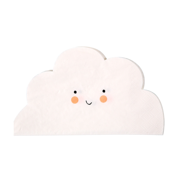 Serviette en papier nuage anniversaire ou baptême