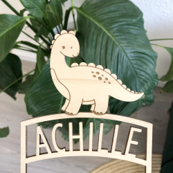 Cake topper personnalisé dinosaure dino party