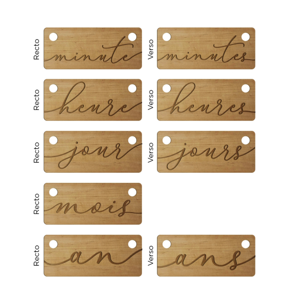 Lot de carte étapes en bois original