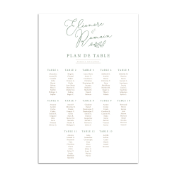 Panneau XXL plan de table mariage nature