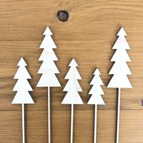 Piques à cupcake ou gâteau sapins thème forêt