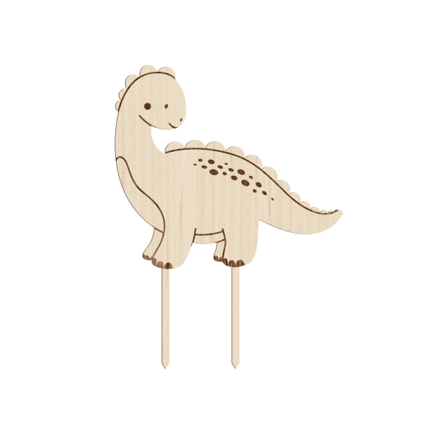 Cake topper en bois anniversaire dinosaure