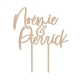 Cake topper mariage personnalisé calligraphie