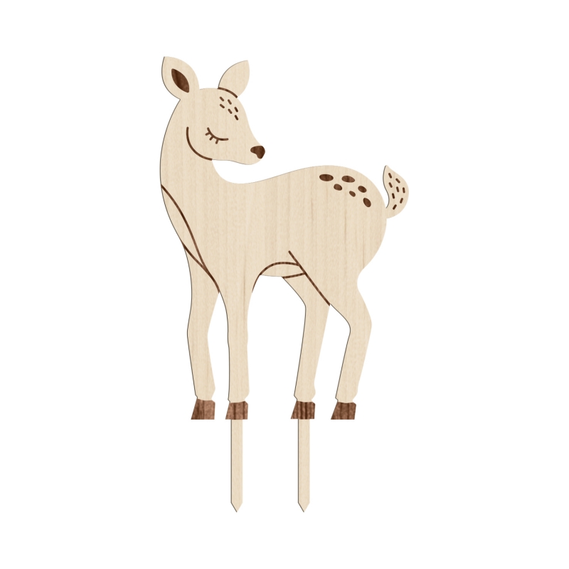 Cake topper biche. Cake topper faon pour décoration de gâteau. Biche