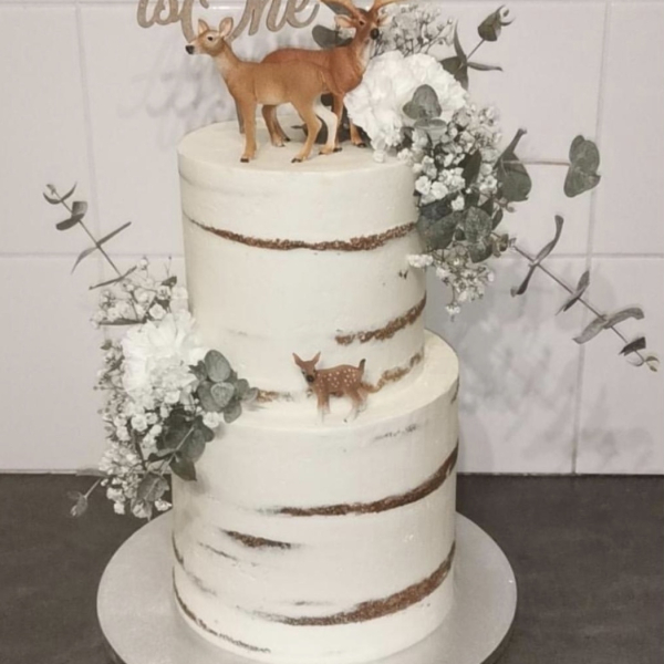 Cake topper One personnalisé nude cake