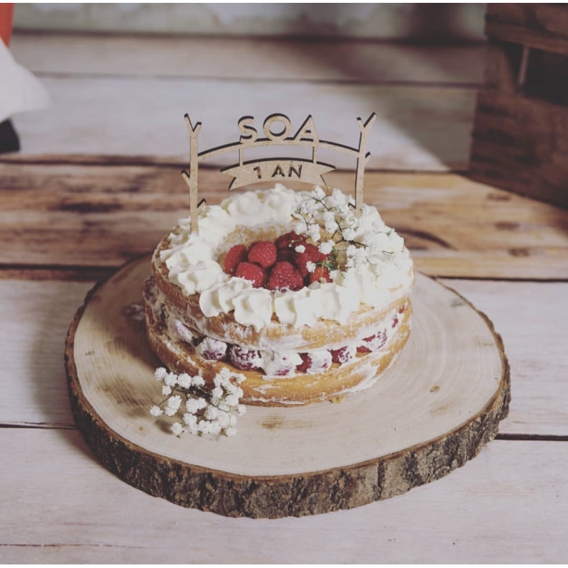 Cake topper premier anniversaire - décoration gâteau d'anniversaire 1an -  One