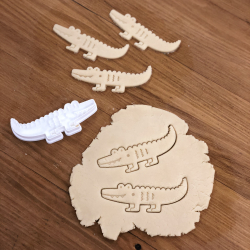 Biscuits personnalisés crocodile anniversaire jungle ou safari
