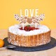 Cake topper en bois LOVE gravé figurine de gâteau mariage