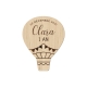Magnet en bois personnalisé anniversaire thème montgolfière
