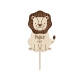 Cake topper personnalisé lion anniversaire savane