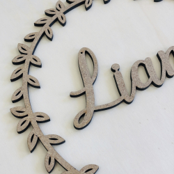 Décoration murale personnalisée prénom en bois