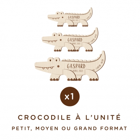 Crocodile en bois à personnaliser chambre enfant cadeau original