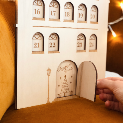 Calendrier de l'Avent original en bois fabrication artisanale française