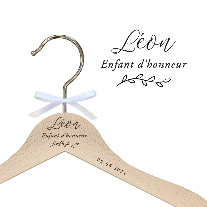 Cintre personnalisé mariage pour enfant d'honneur - Print Your Love