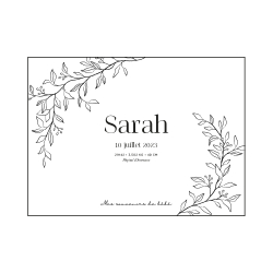 Coffret de naissance en bois personnalisé végétal