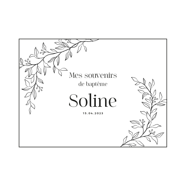 Coffret en bois personnalisé, souvenir baptême