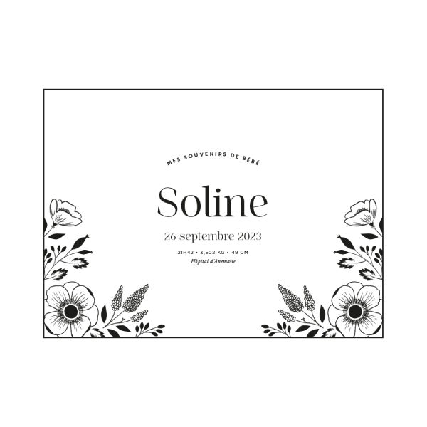 Coffret de naissance personnalisé, souvenirs de bébé