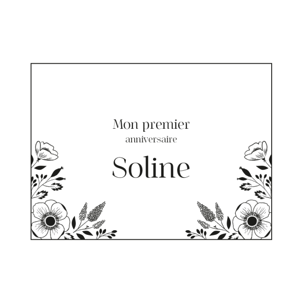 Coffret en bois personnalisé souvenirs premier anniversaire