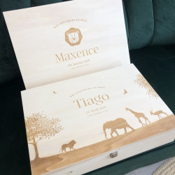 Coffret souvenirs naissance, cadeau naissance original et personnalisé